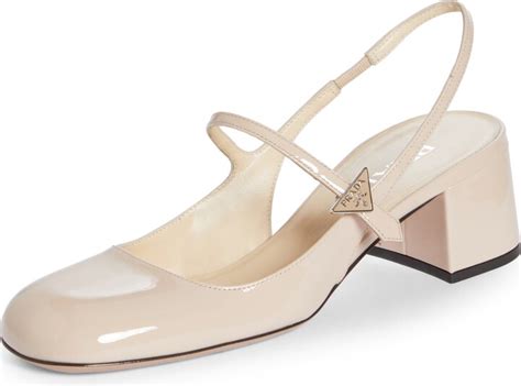 Prada Décoletté Logo Slingback Mary Jane Pump 